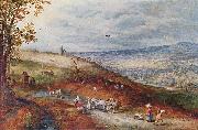 Landschaft mit Windmehle, Jan Brueghel The Elder